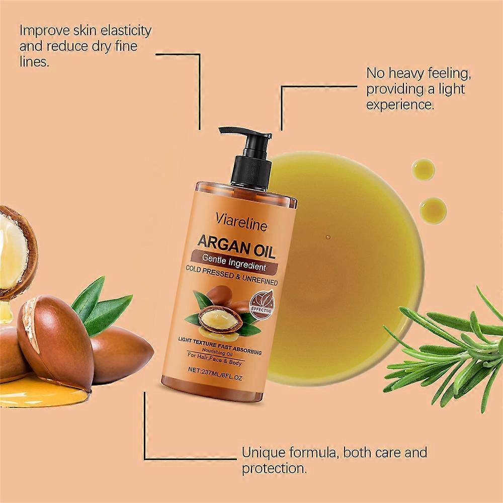 Argan Oil For Hair Natural Argan Oil From Morocco Argon Oil For Hair Scalp Face And Skin Conditioner For Dry Hair 237ml