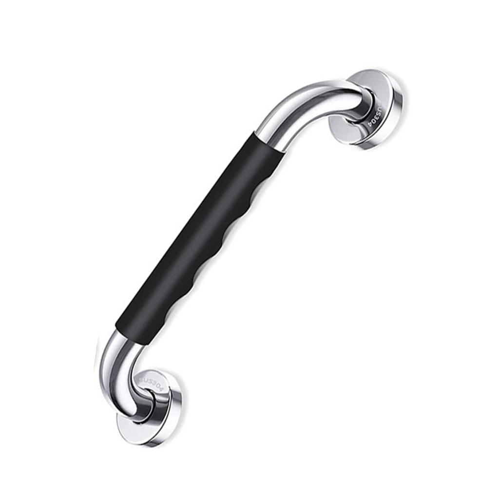 Безопасный поручень 33,5 см для ванной комнаты, противоскользящая ручка для душа, нержавеющая сталь, силиконовое покрытие, поручень