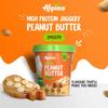 Арахисовое масло с высоким содержанием протеина Alpino Jaggery Smooth 500 г | 30% с высоким содержанием белка | Сделано из жареного арахиса, сывороточного протеина, органического пальмового сахара