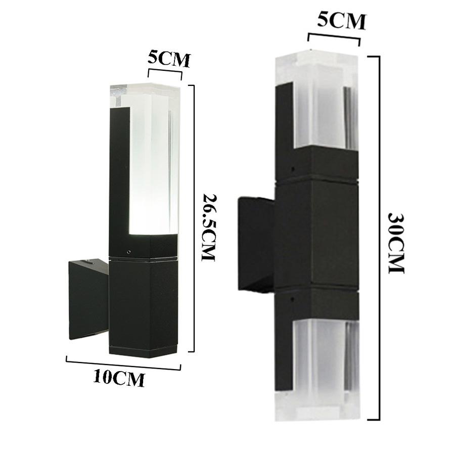 20 Вт водонепроницаемый светодиодный настенный светильник, уличный акриловый настенный светильник IP65, уличный сад, вилла, вход, сад, лестница, проход, крыльцо, светильник