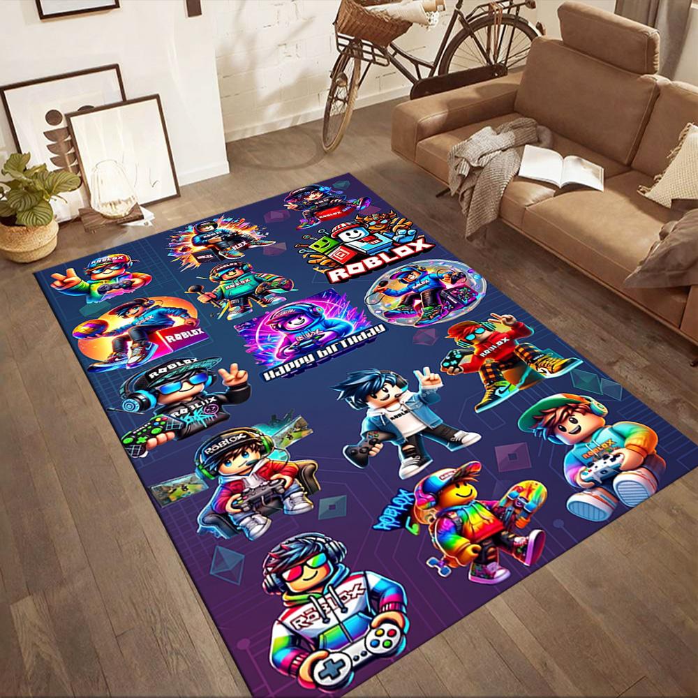 Roblox 225 Floor Rug Office Rug Design for Balcony Bedrooms Study room Game Room Anti-slip Rug Office home decor Birthday/Christmas Gift
