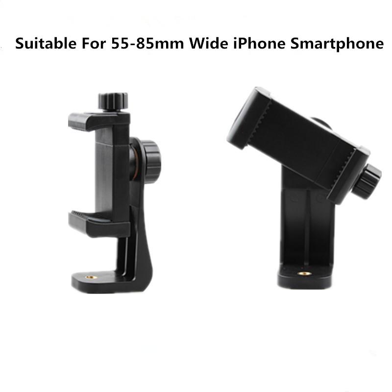 Universal Smartphone Holder Tripod Rotatable Bracket with 1/4inch Screw Adjustable Clip for Phone Cell Selfie Stick Camera Stand