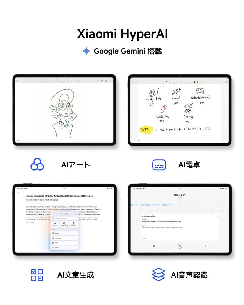 Xiaomi Pad 7 Зеленый Дисплей 144 Гц 800 нит Snapdragon Gen 3 Xiaomi HyperOS 2 Функция ИИ Google Gemini Четыре динамика Dolby Vision 8850 мАч 45 Вт Быстрая