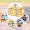 Клетчатая сумка для пикника, большая вместимость, портативная, сумка-холодильник, защита от холода, ланч-бокс, сумка-термос для пляжа, школы, офиса