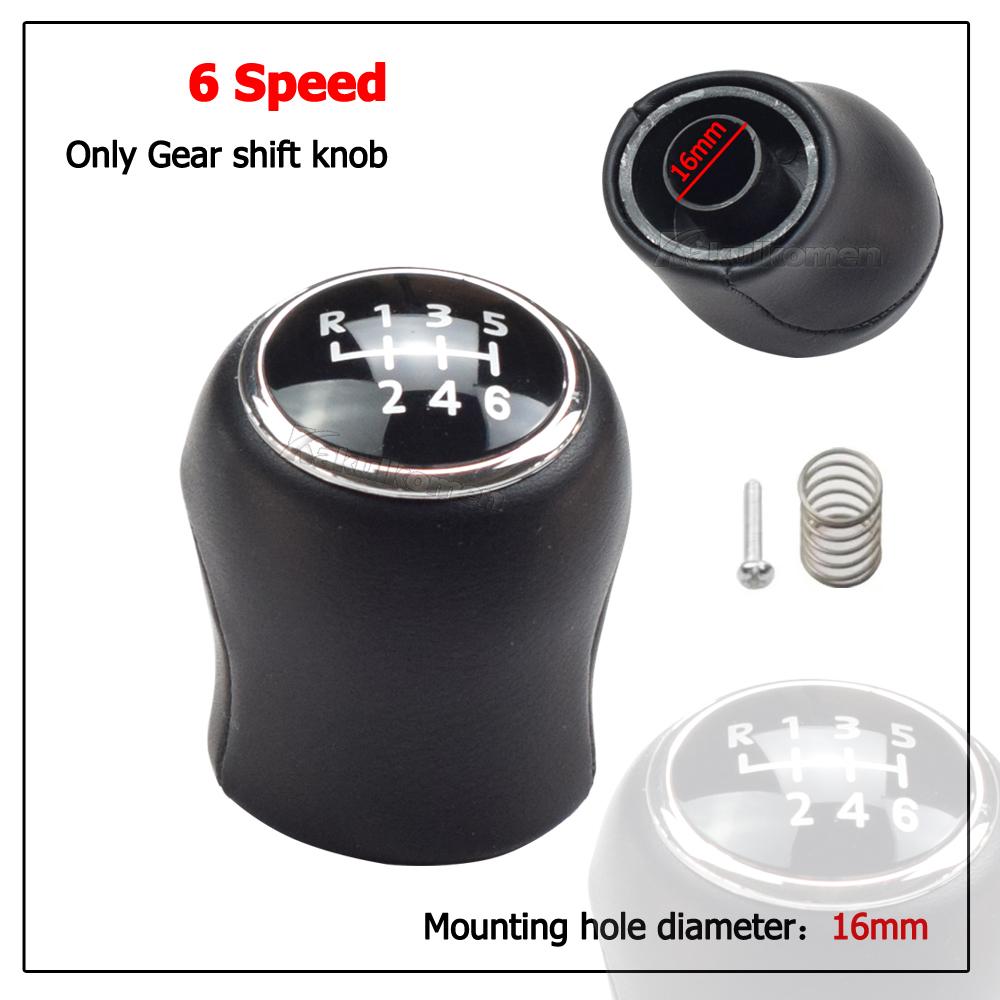 Car 5 6 Speed Gear Stick Shift Knob Leather Boot For VW Volkswagen T6 T7 Transporter Multivan Caravelle 2016 2017 2018