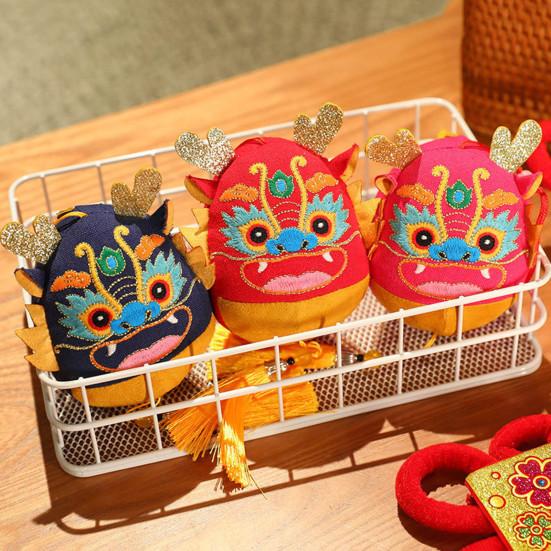 Плюшевая кукла Дракона Зодиака 2024, кулон в честь праздничного года Дракона для дома