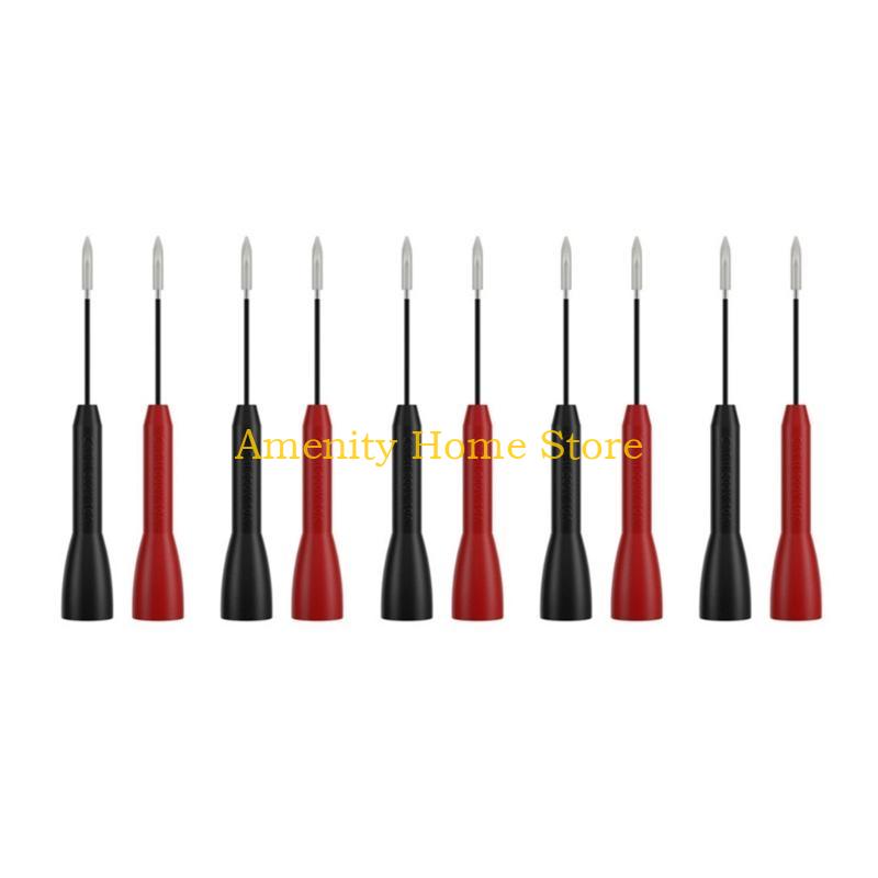 F26C 2/10Pcs Flexible Back Probe Pins 0.7mm Piercing Needle Tip Probes for Car Repairing Electrical Testing