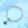 Новинка 2023 года, подвески из стерлингового серебра 925 пробы, бусины, оригинальные черепахи-хамелеоны, синие кристаллы, подходят для браслетов Pandora, ювелирные изделия своими руками для женщин