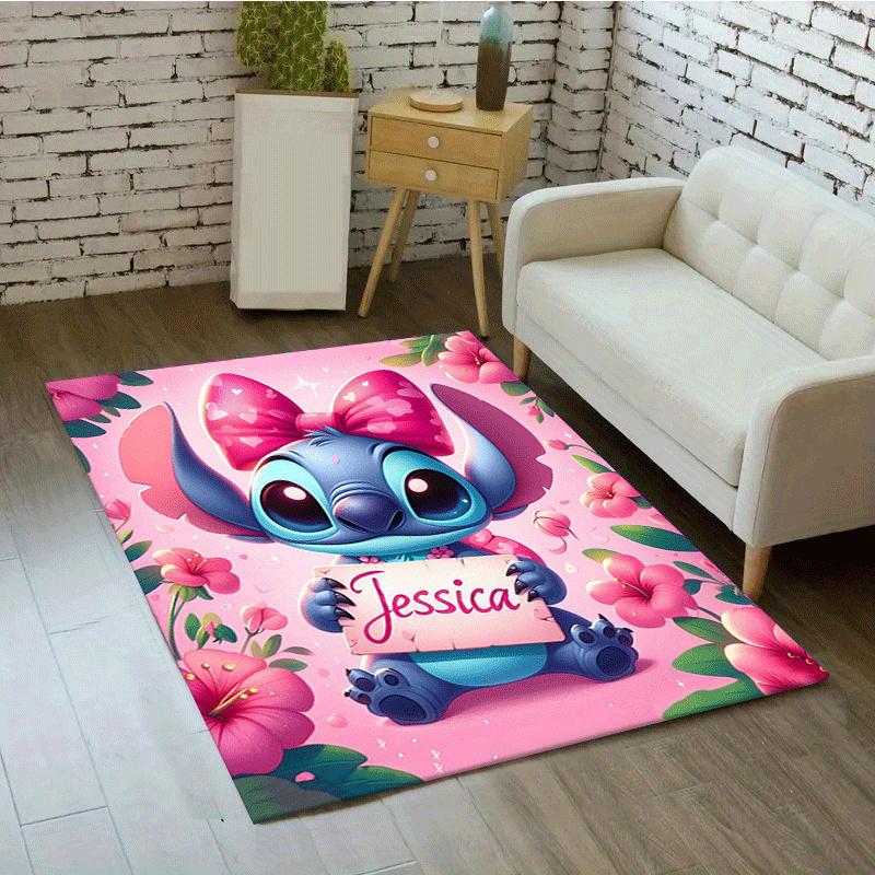 1pc Stitch Pattern Area Rug Soft Flannel Floor Mat for Living Room,Office,Bedroom and Carpet,Sofa Coffee Table Floor Mat