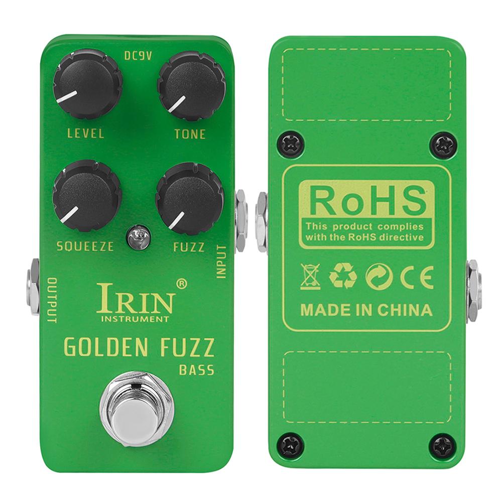 IRIN RS-20 Золотой FUZZ Педаль для бас-гитары Глубокий/Шумящий Фузз Эффект-педаль для бас-гитары True Bypass Аксессуары для гитары