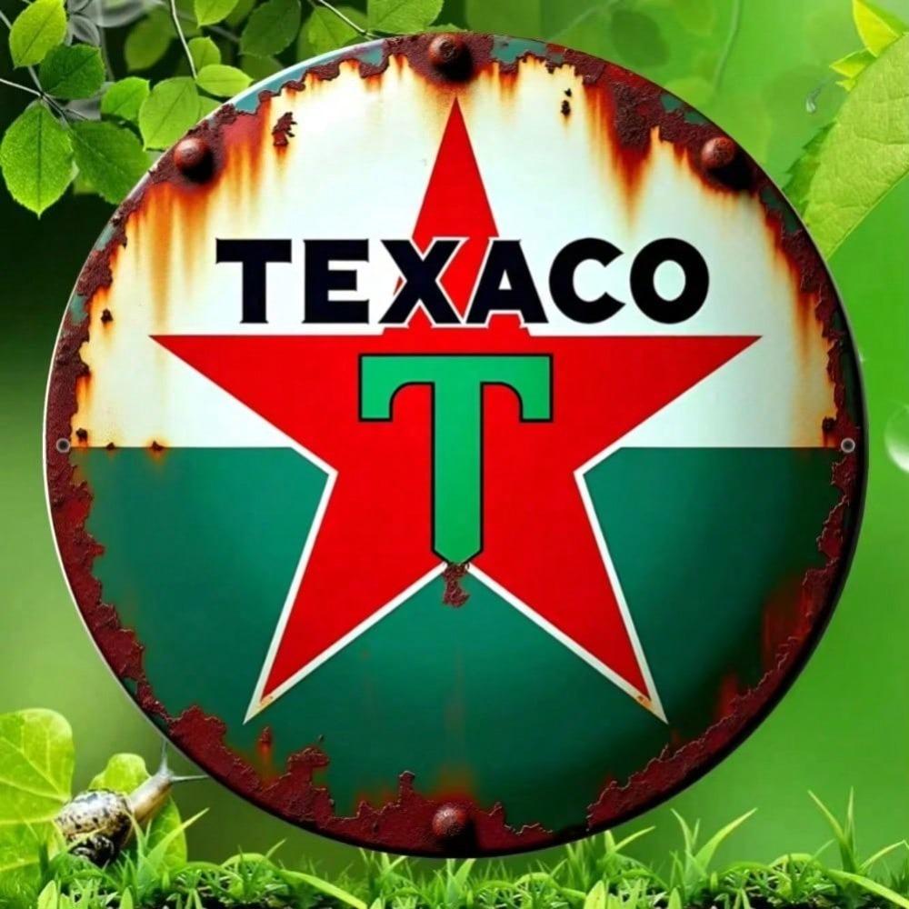 Эксклюзивный металлический жестяной знак Texaco Star Retro Винтажное настенное искусство Декор для дома