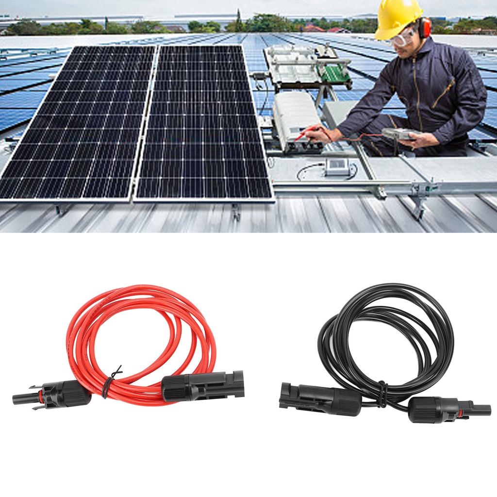 Кабель-удлинитель для солнечных панелей 12 AWG Красный/Черный Кабель-удлинитель для солнечных панелей Материал ABS Длина 2 м Инструмент для подключения питания RV Кемпинг