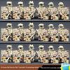 Desert War Wolf Special Forces Humvee & Police Soldier Minifigure Building Blocks Compatible with LEGO