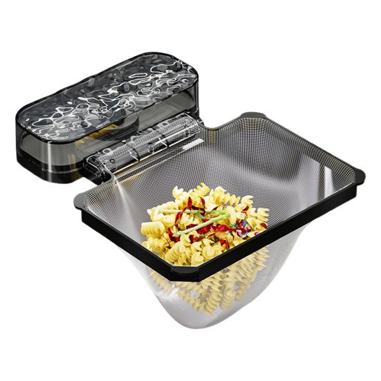 Одноразовая полка для фильтра для раковины с 100 фильтрующими сетчатыми мешками, полка для мусора с текстурой волны воды, присоска, держатель фильтра для раковины