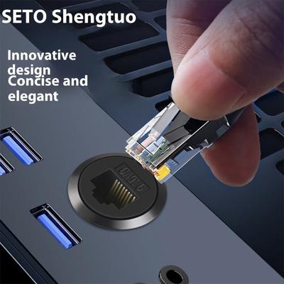 Разъем RJ45 Cat6 для монтажа на панель Адаптер RJ45 гнездо-гнездо Проходной модуль с резьбой Сетевое Ethernet-расширение