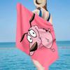 Pink dog In The Garden Beach Towel, Super Soft Microfiber, Gift for Her/Him, Birthday, for Pool, Beach, Travel, Home Decor Fan gifts