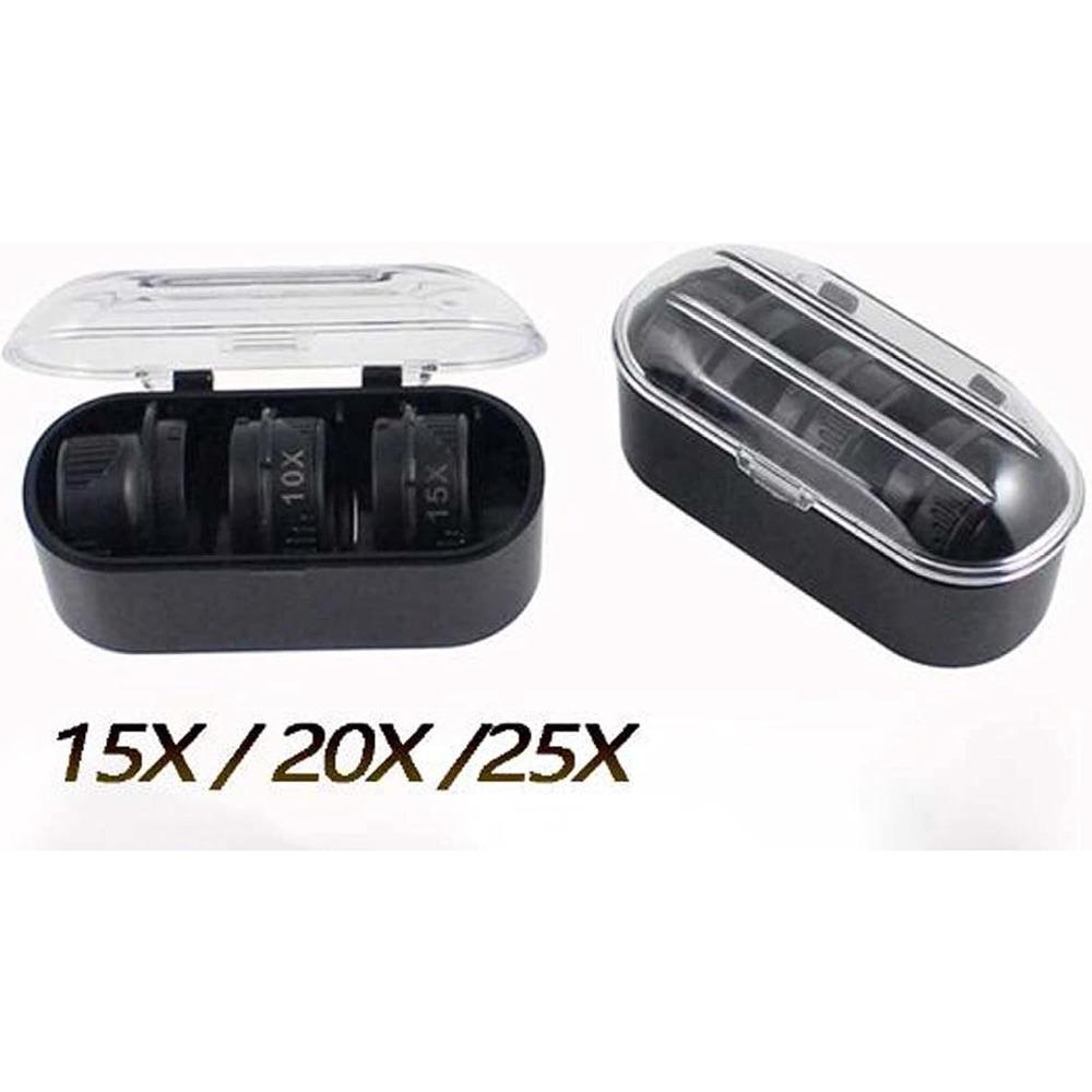 5x/15x/20x/25x binocular magnifying lens, wearable magnifying glass with LED light illumination, magnifying glass tool set.