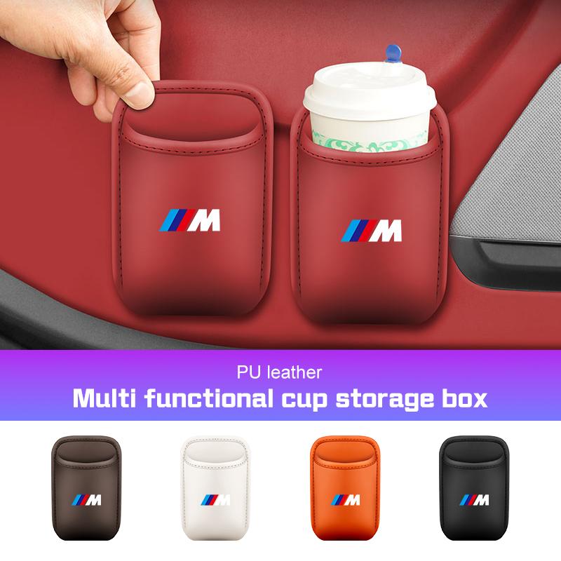 BBKI7 BMW M Car Cup Holder Umbrella Storage, Universal for 3/5 Series X1 X3 X5, Multifunctional Car Door Seat Organizer for BMW Auto A