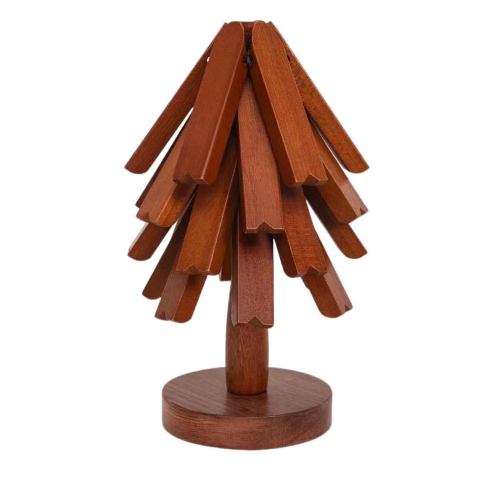 Tree Shape Trivet Set Wooden Coaster Trivet Set with Tree Shape Design Heat Resistant Placemats for Hot Dishes for Pot for Table