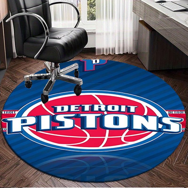 Detroit-Pistons Logo Round mat, Anti-slip Circle Carpet Chair rug For livingroom,Bedroom, doormat home decor Gift Christmas Gifts