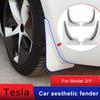 4 шт./компл. автомобильные брызговики новой энергии для Tesla Model 3 Model Y Fender матовый черный углеродное волокно ABS