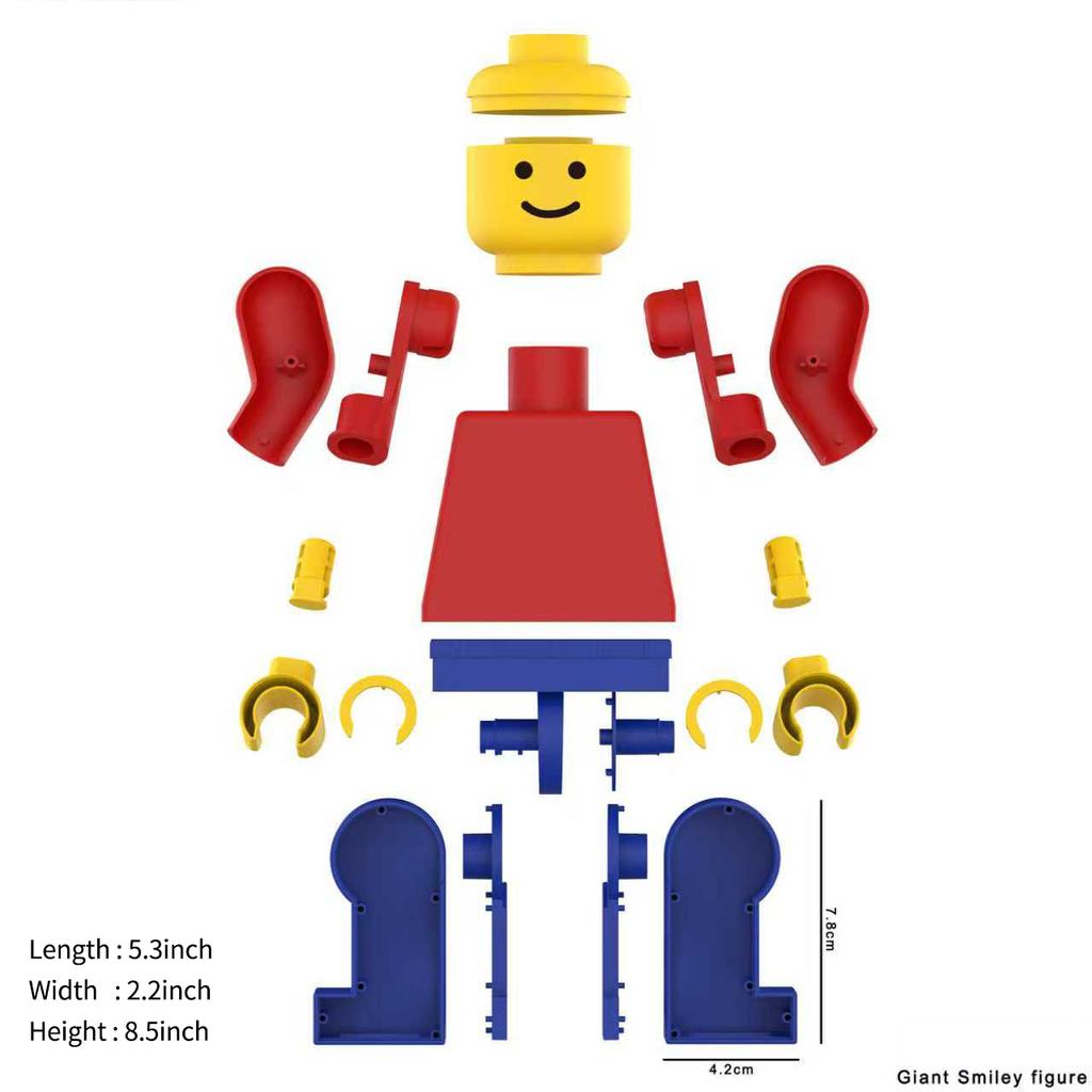 MOC Гигантская фигурка Смайлик Строительные блоки фигурки Набор игрушек для самостоятельной сборки Креативные кубики для детей и взрослых Рождественские подарки