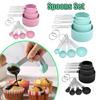 10PCS Plastic Measuring Spoons Set Stackable Measuring Cup and Spoon Set  Baking Tool