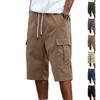 Мужские летние свободные спортивные шорты для активного отдыха, многокарманные рабочие шорты, повседневные брюки, эластичная талия, брюки длиной три дюйма