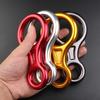 35KN Rock  Carabiner Figure 8 Rappelling Rope Descender Aluminum Figure Belay Device Abseiling Downhill Equipment