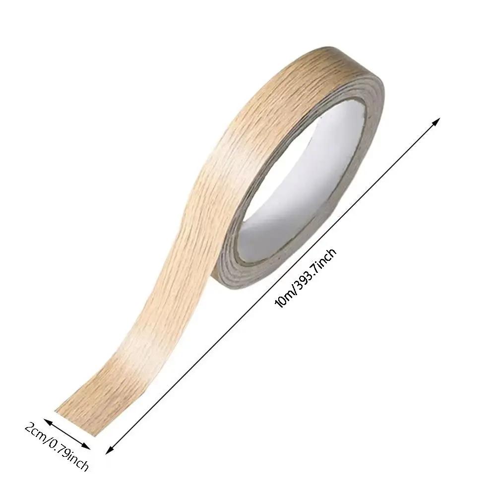 Wood Grain Veneer Edge Banding Tape 2cmx10m Self-adhesive Beautiful Seam Stickers Strong Viscosity Multiple Styles Gap Sticker