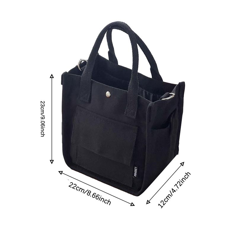 Wear-Resistant Canvas Bag Female Large-Capacity Multi-Pocket Bag Travel Outdoor Trendy Tote Bag