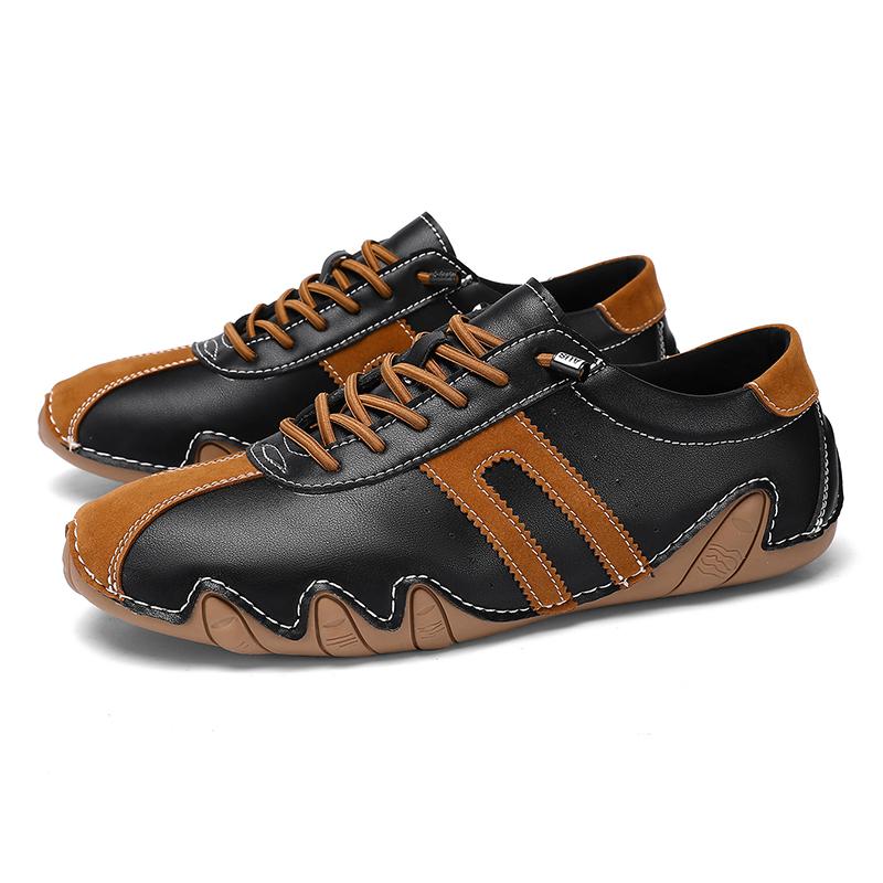 Модная повседневная обувь для мужчин с мягкой подошвой, спортивная обувь для отдыха на природе, пара больших размеров, модная синяя теннисная тренировочная женская кожаная обувь для вождения 2024