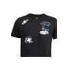 Under Armour Футболка с коротким рукавом и мультяшным принтом, повседневная, с круглым вырезом, мужская, черная 1383414-001