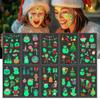 Christmas Children's Glow-in-the-dark Tattoo Stickers 20 Types/10 Types Henna Tattoo Face Painting, J Type 1 Set of 10 Types, 1 Piece