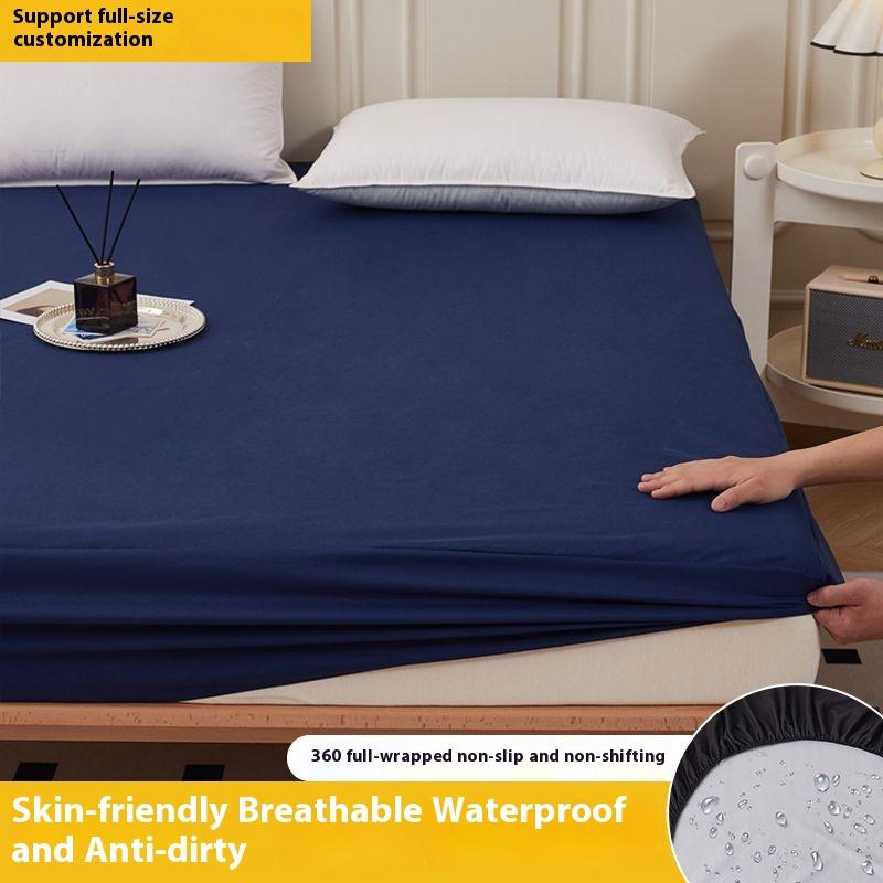 100% водонепроницаемая хлопковая простыня с резинками. Нескользящие регулируемые наматрасники для односпальной двуспальной кровати размера «king-size», 150/180/200 см.