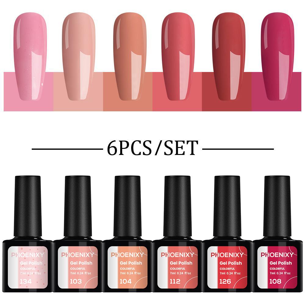 Набор гель-лака для ногтей8 мл 6 цветов
