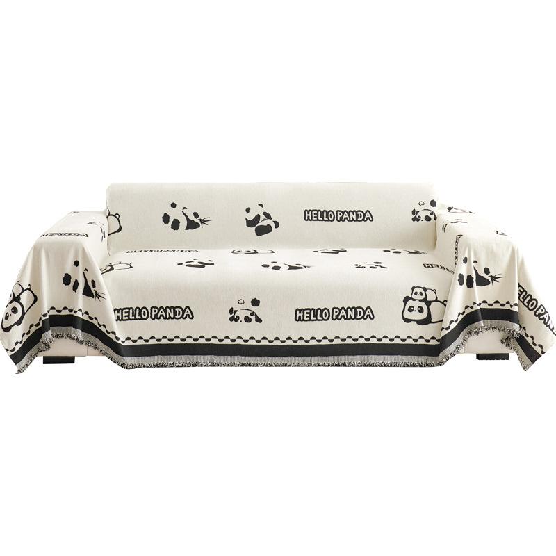 Four Seasons Universal Double-Sided Chenille Sofa Towel Non-Slip Dust-Proof All-Inclusive Cover Cloth Cover Blanket Cute Cartoon Sofa Cover