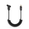 USB5 Type C пружинный кабель с винтовым креплением, 80 Гбит/с передача данных, 240 Вт PD3.1, зарядный кабель, совместимость с дисплеем 16K