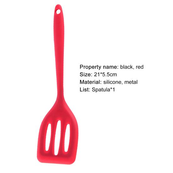 Жаростойкий шпатель с прорезями, пищевой силикон, цельный дизайн, Тернер для рыбы