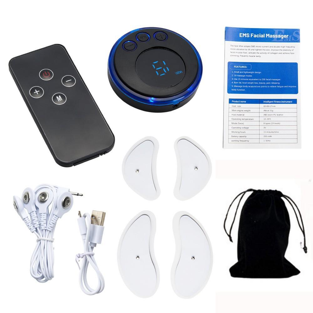 Трансграничное устройство для массажа лица EMS, низкочастотное микротоковое косметическое устройство, V-образный серповидный подтягивающий стимулятор мышц лица