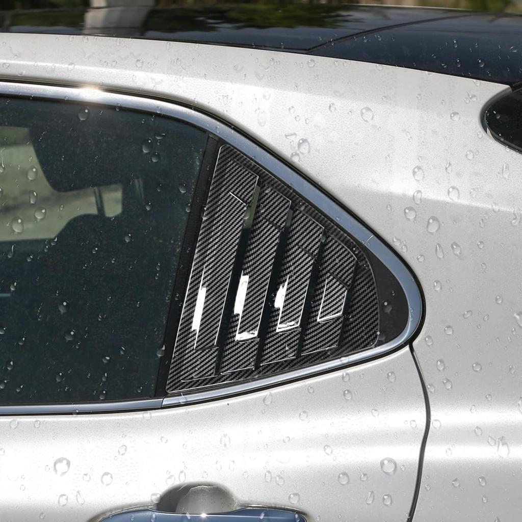 Rear Side Window Louvers Compatible For 2018      2024 Toyota Camry Accesories Sport Style Air Vent Scoop Cover Louver (Carbon Fiber Pattern)