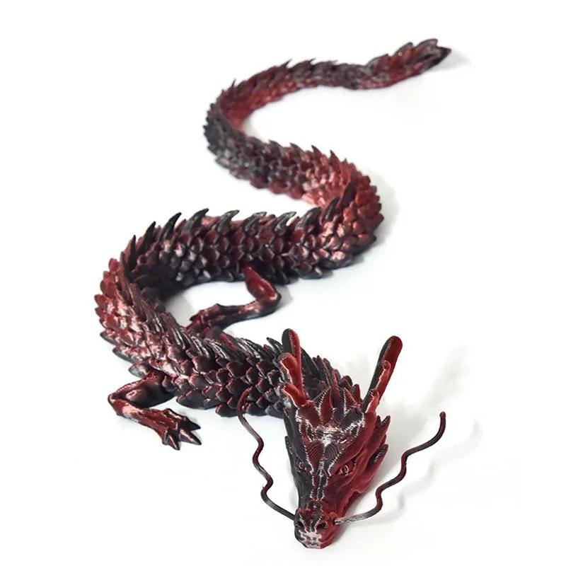 1/2Pcs 3D Printed Dragon With Egg Articulated Dragon Full Body Joints Can Move Rotatable Articulated Desktop Creative Kids Toys