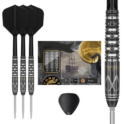 Target Япония BLACK MARQUE LITE CHAOS SP СТАЛЬНЫЕ ДАРТСЫ Леонард Чай Вольфрамовые Дартсы со Стальным Наконечником 21Г Форма Оперения и SWISS SILVER NANO POINT 30ММ 90%