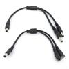 10A 18awg 19V 24V 12v 2 Way DC 1 Male To 2 Male Female Splitter Connector Power Supply Adapter Extension Cable 5.5x2.1mm Plug