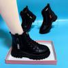 Spring and Autumn Women's English Style Boots Fashion Women's Actually Boots Knight Boots Black Women's Boots