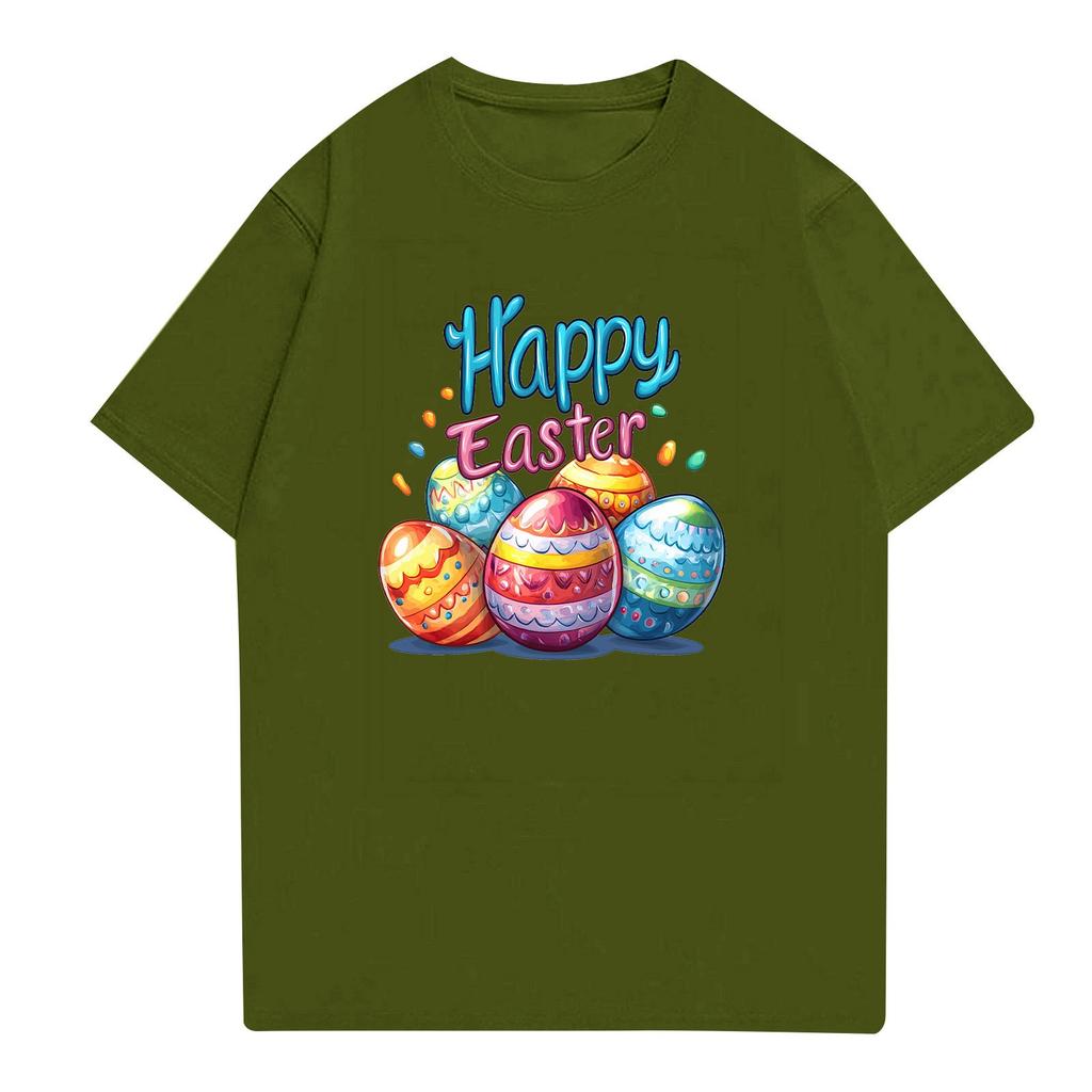 Women's Top Round Neck Casual Printed Short-sleeved T-shirt Top