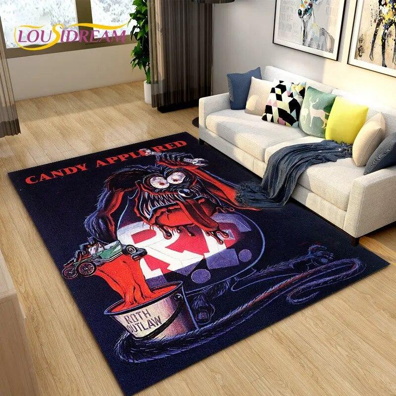 Забавный коврик с рисунком крысы Финка, ковер для гостиной, спальни, гаража, дивана, коврик для украшения, детский нескользящий напольный коврик