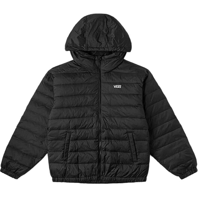 Vans Куртка унисекс с капюшоном и молнией, однотонная, с длинным рукавом, черная VN000P2PBLK