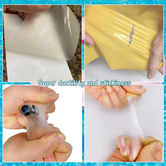1 Roll Repair Patches Kit High Viscosity Waterproof Transparent TPU Tape Professional Repairing Self-Adhesive Patches for Inflatable Toy Swim