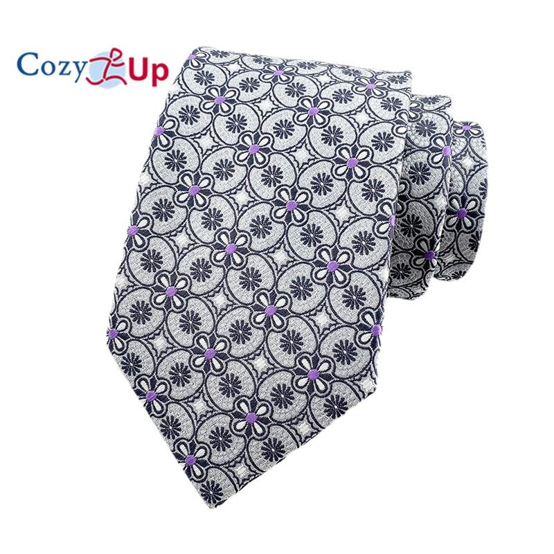 Cozy Up 3,15 дюйма(8 см) Модный полосатый мужской галстук с узором пейсли в клетку и цветком на свадьбу